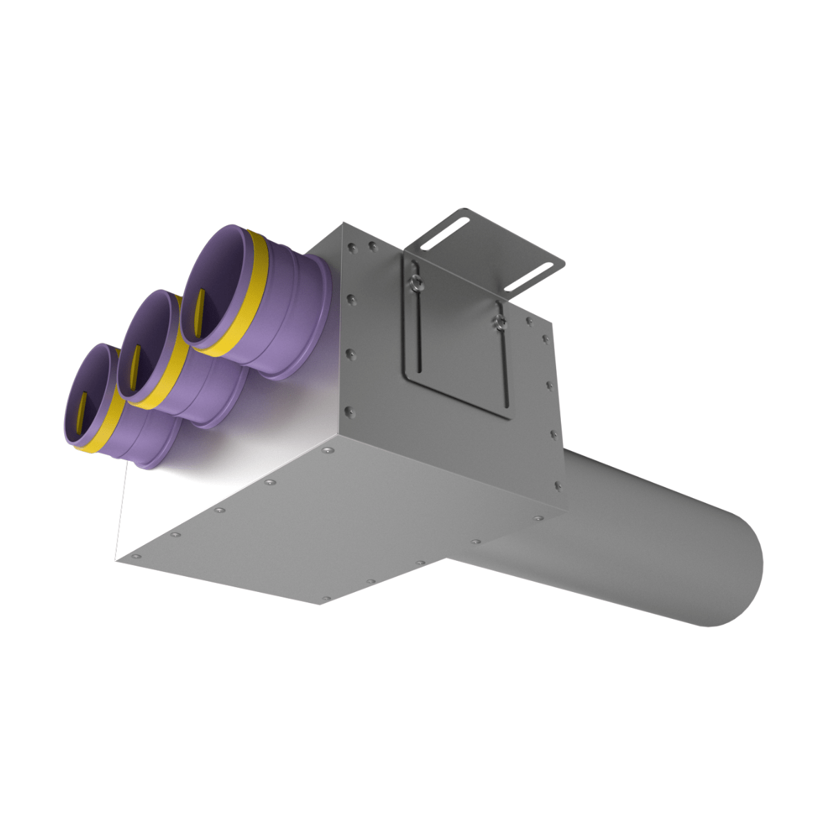 Provent VPDL 125/75×3 адаптер прямой на 3 выхода (400)